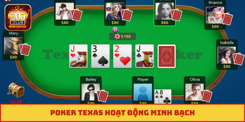 Poker Texas hoạt động minh bạch