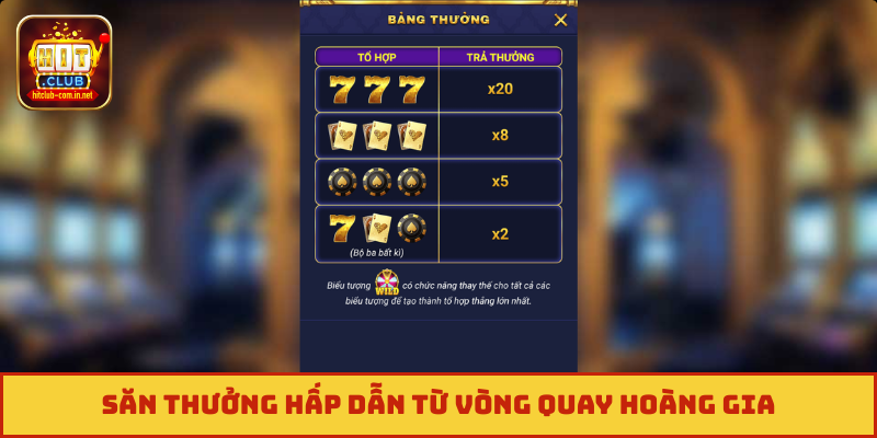 Săn thưởng hấp dẫn từ vòng quay hoàng gia