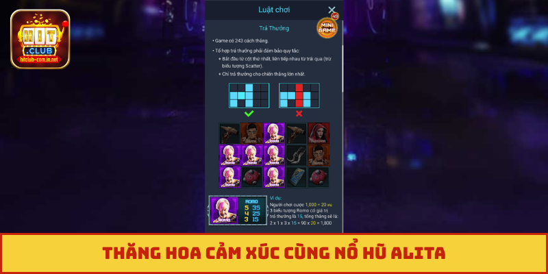 Thăng hoa cảm xúc cùng nổ hũ Alita